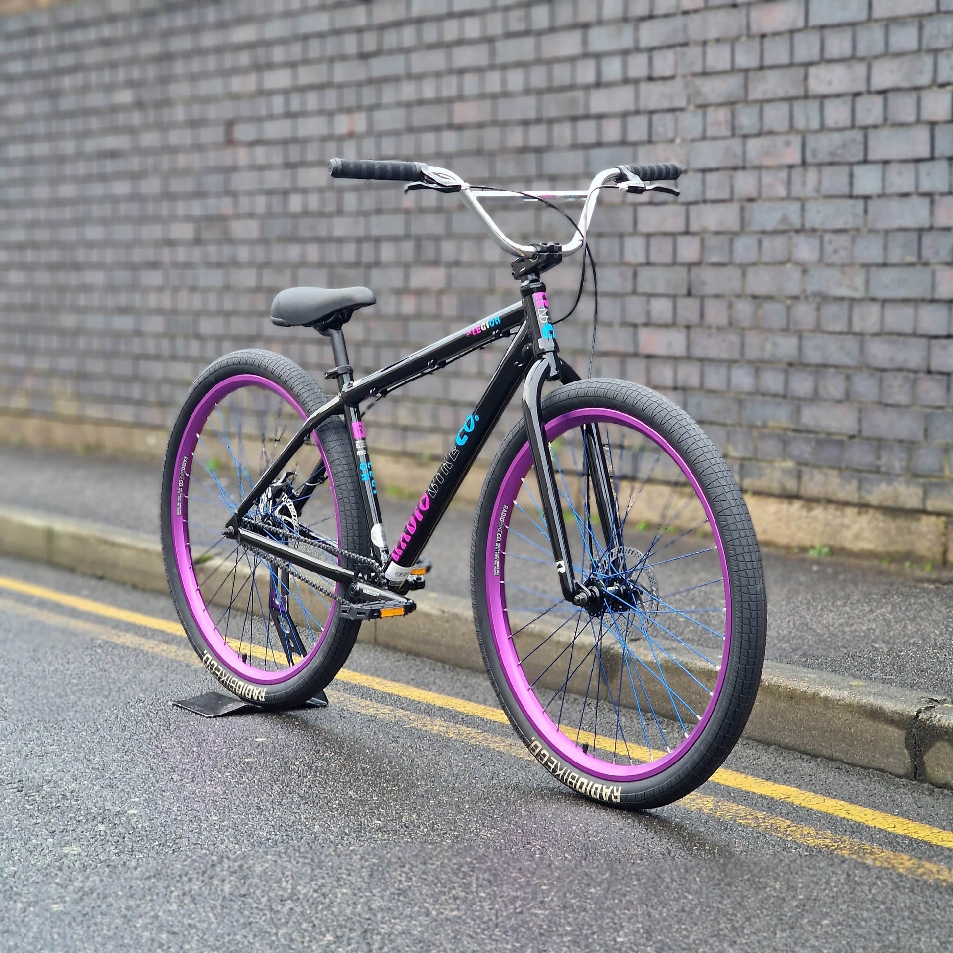 Radio Wheelie Parts Black/Purple Radio Legion 29 Inch Wheelie Bike Black / Purple