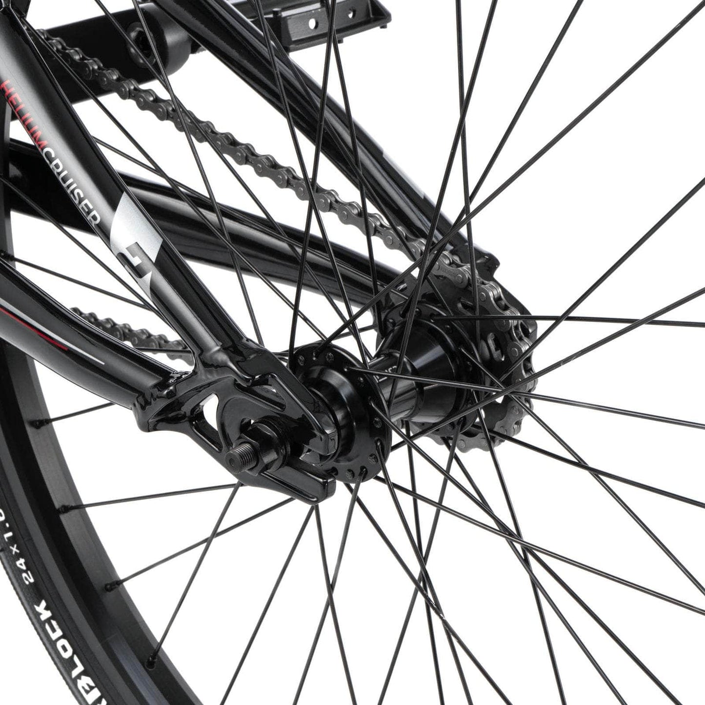 Radio BMX Racing Black/Gold Radio Raceline Helium 24 Inch Cruiser Race Bike Black/Red