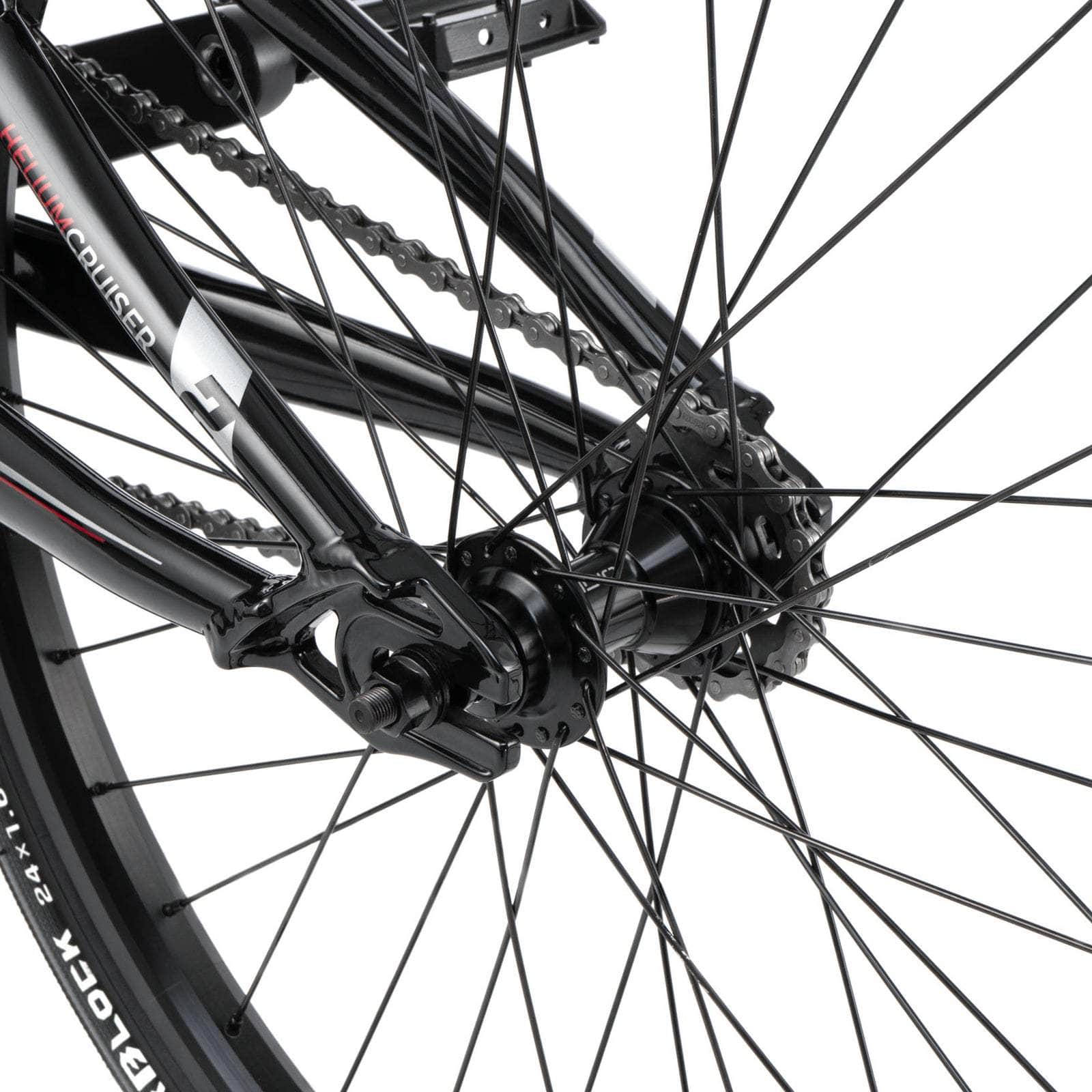 Radio BMX Racing Black/Gold Radio Raceline Helium 24 Inch Cruiser Race Bike Black/Red