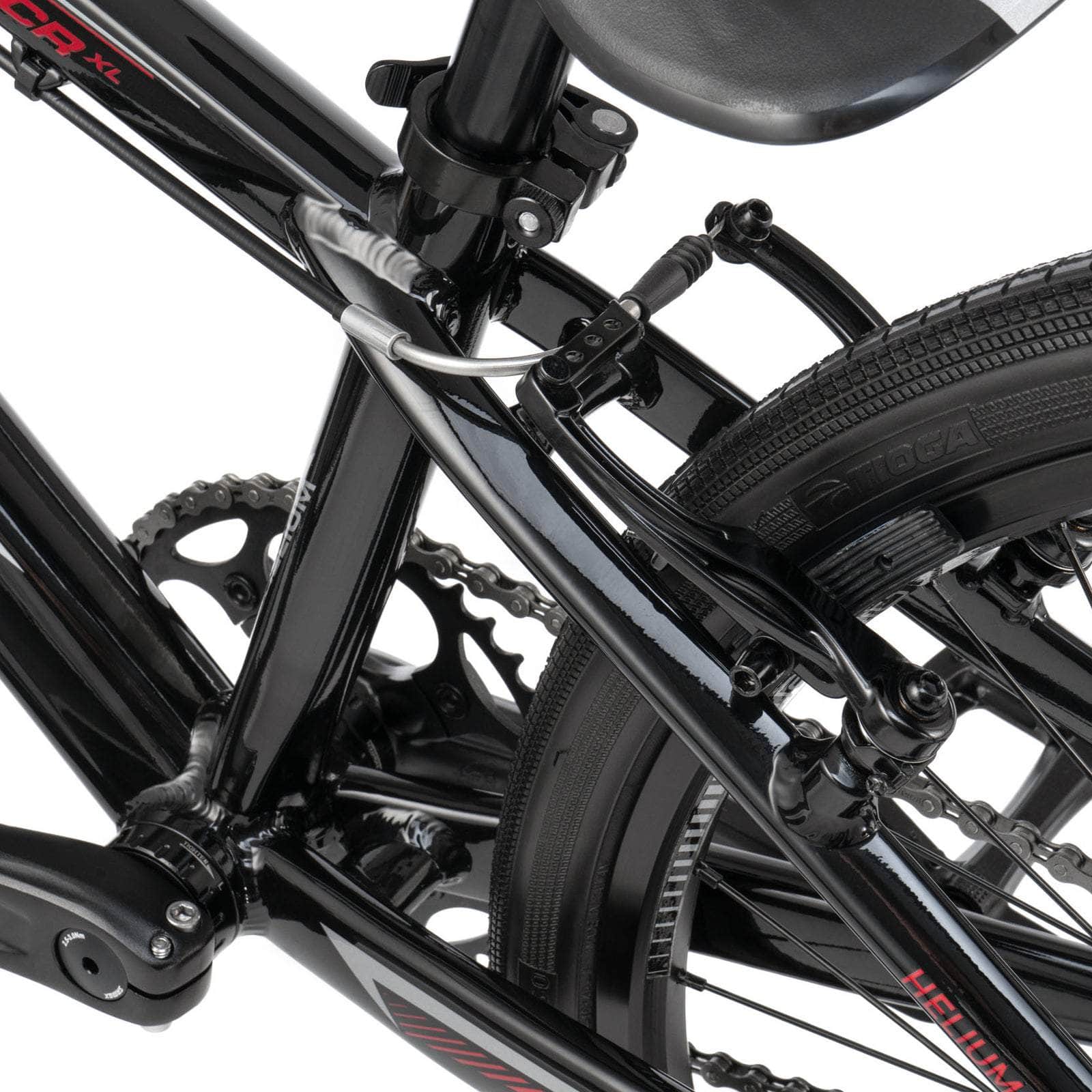 Radio BMX Racing Black/Gold Radio Raceline Helium 24 Inch Cruiser Race Bike Black/Red