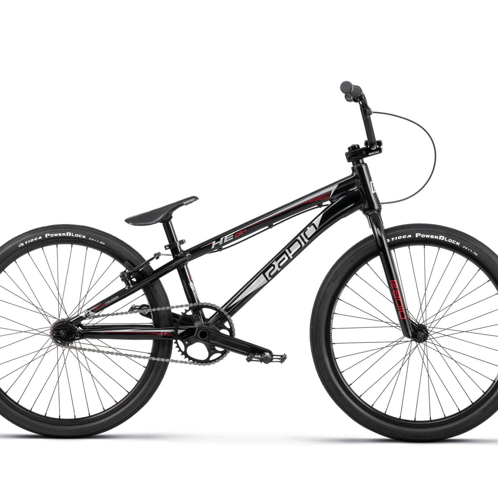 Radio BMX Racing Black/Gold Radio Raceline Helium 24 Inch Cruiser Race Bike Black/Red