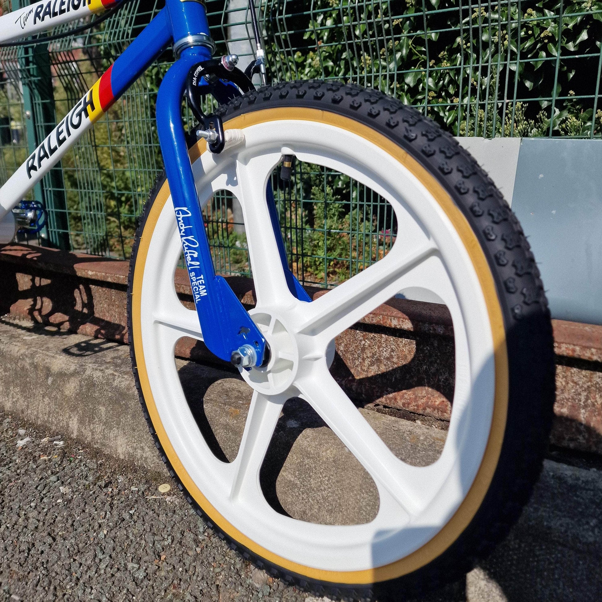 Raleigh Old School BMX Raleigh Mk 2 Burner Team Custom Bike Blue / White with Skyway Tuff Wheels