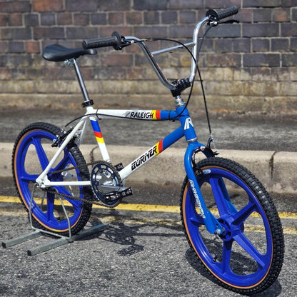 Raleigh Old School BMX Raleigh Mk 2 Burner Team Special Bike with Blue Skyway Tuff Wheels