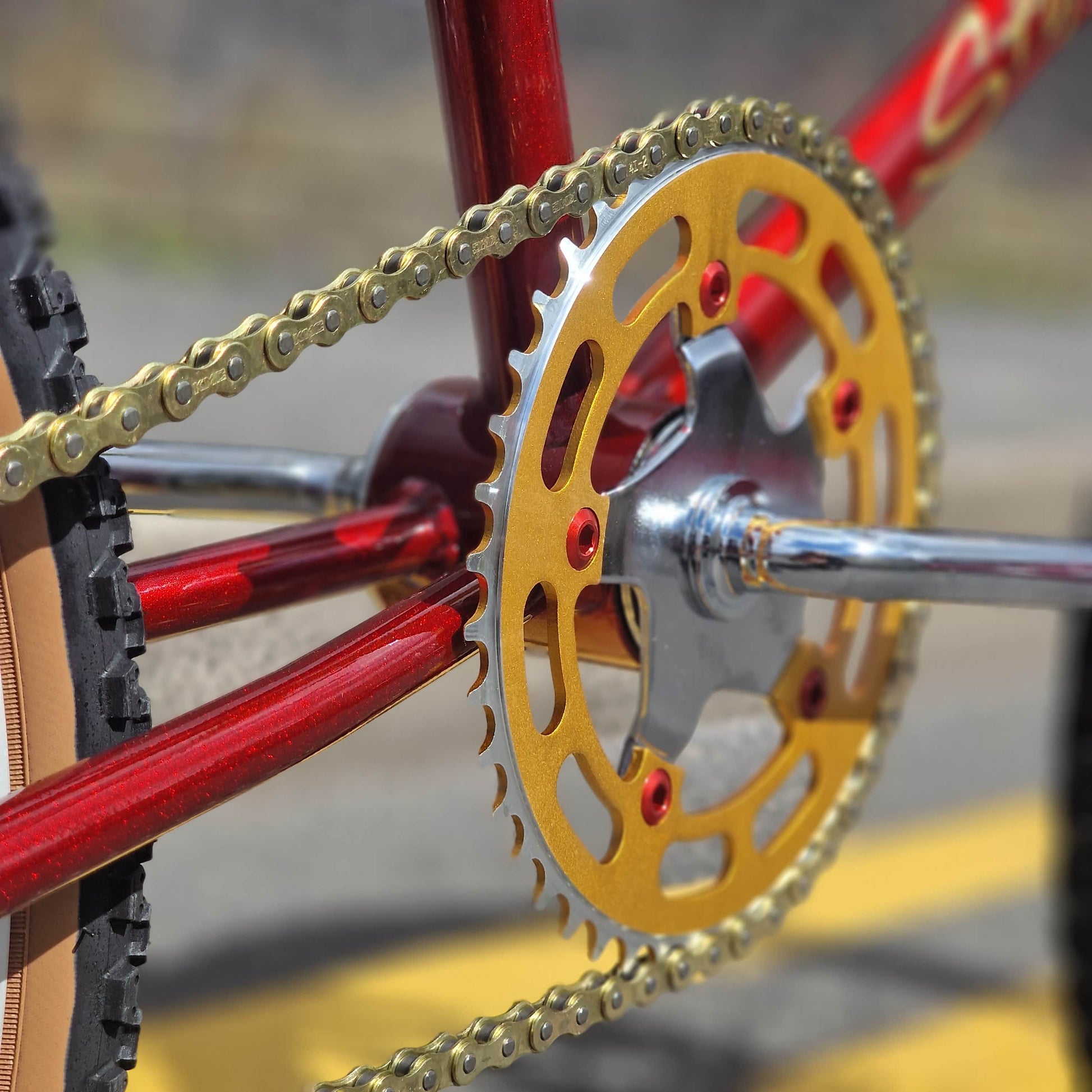 Raleigh Old School BMX Bikes Raleigh Styler Custom Bike Candy Red / Gold