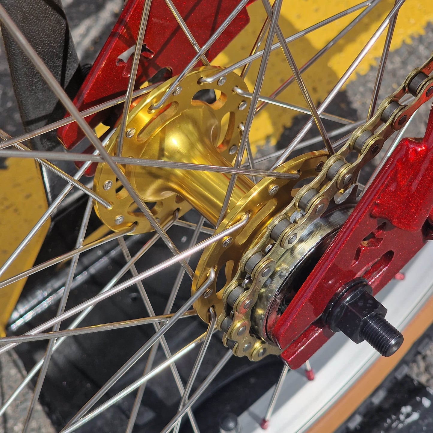 Raleigh Old School BMX Bikes Raleigh Styler Custom Bike Candy Red / Gold