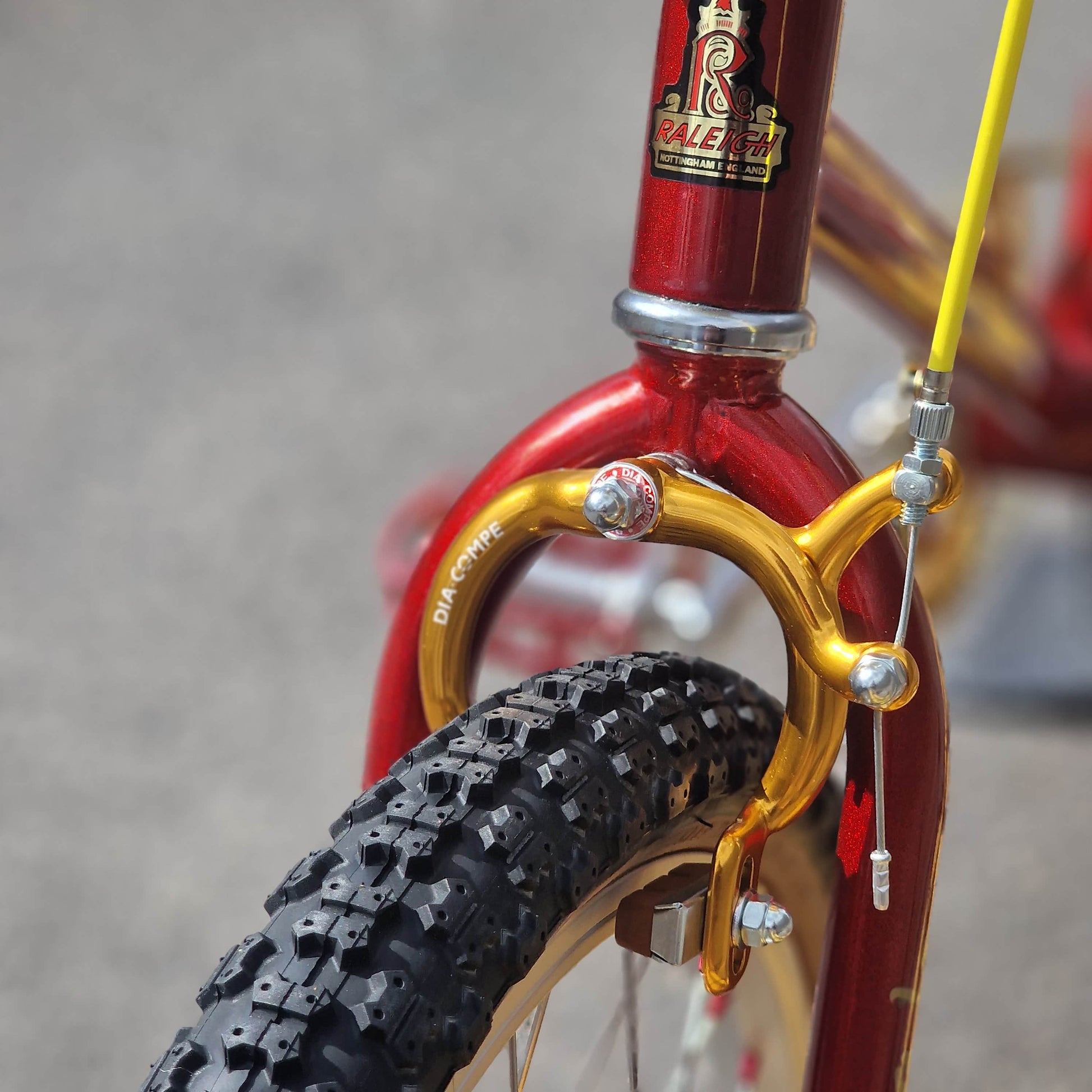 Raleigh Old School BMX Bikes Raleigh Styler Custom Bike Candy Red / Gold