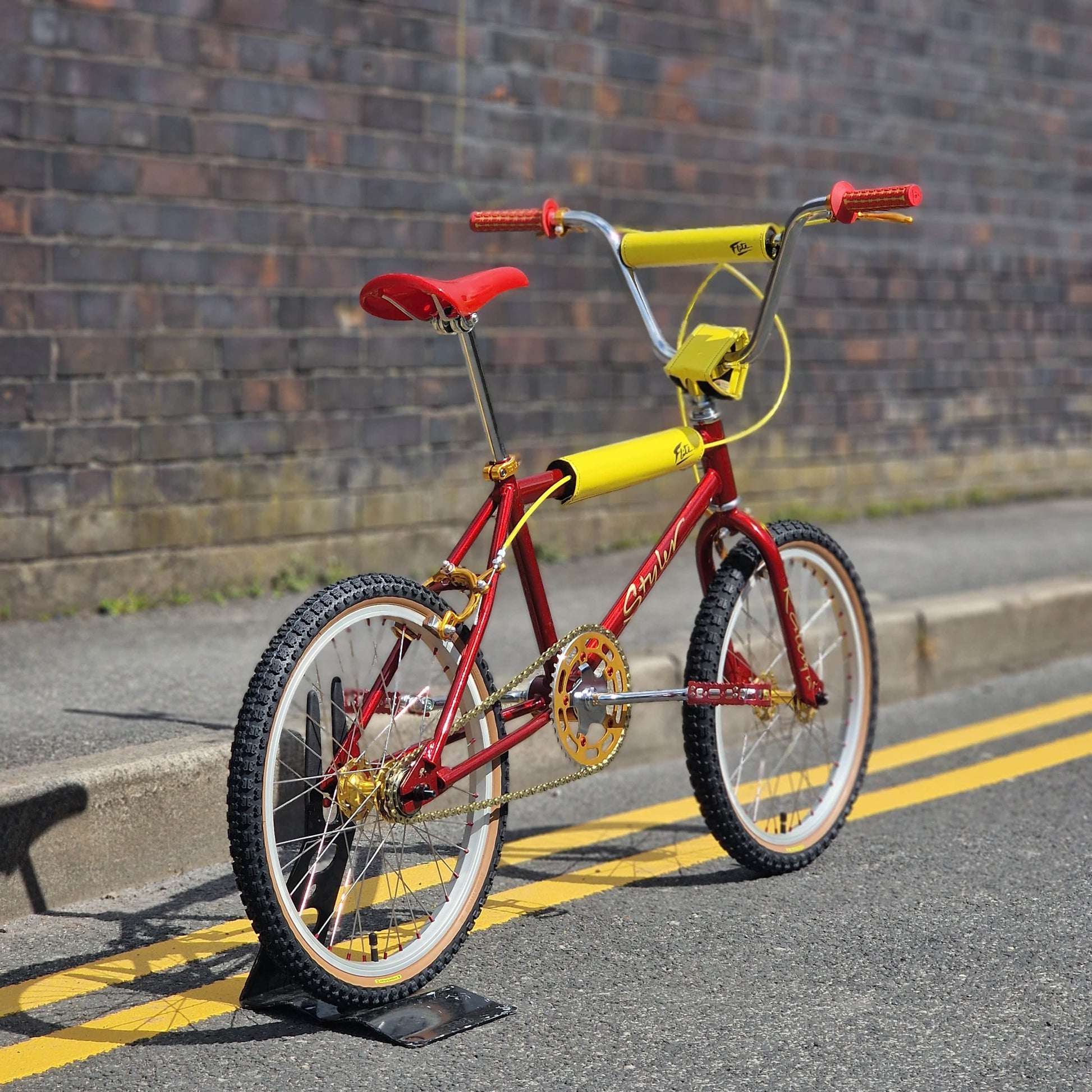 Raleigh Old School BMX Bikes Raleigh Styler Custom Bike Candy Red / Gold