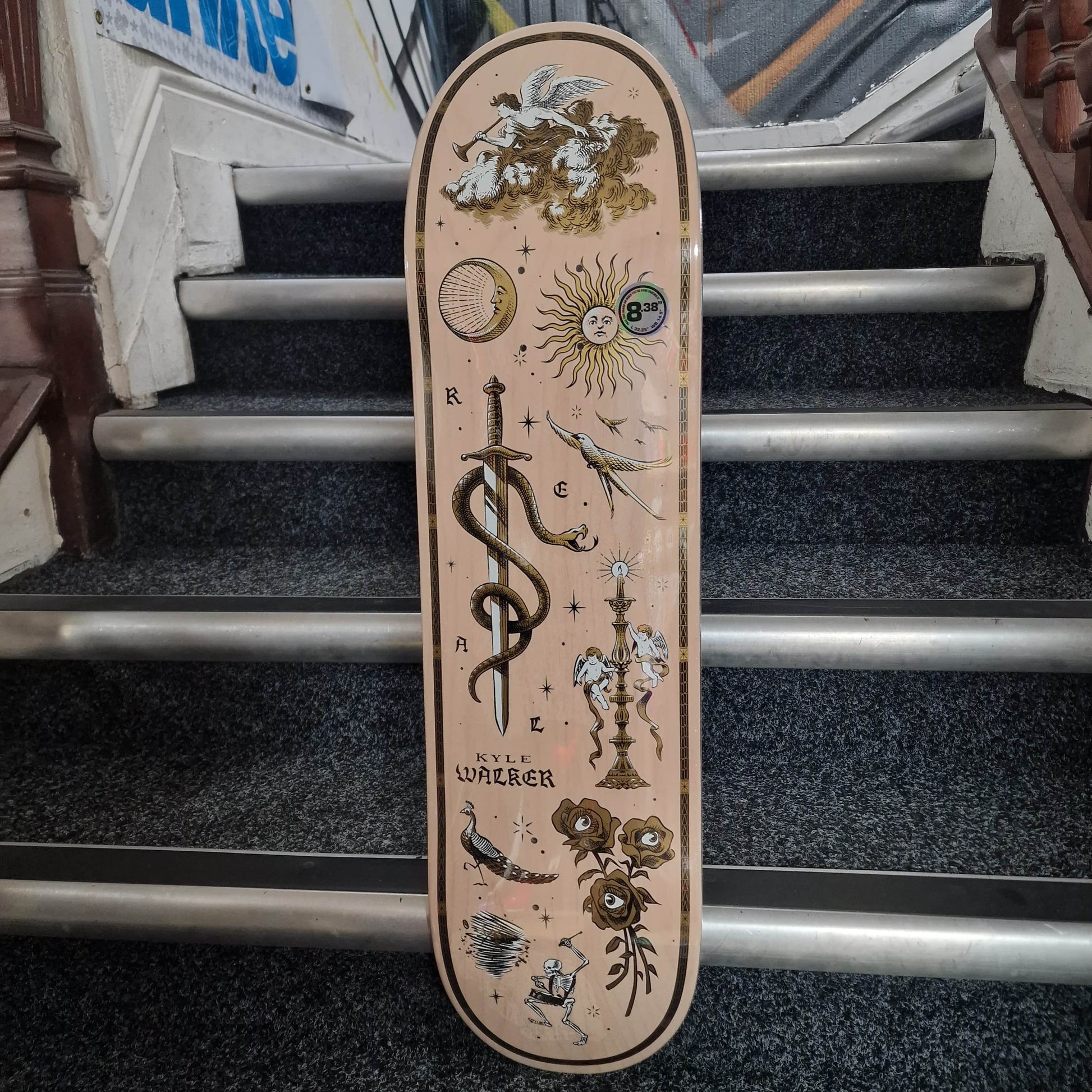 Real Skateboards White / 8.38 Real Kyle Walker Engraved White 8.38" Skateboard Deck