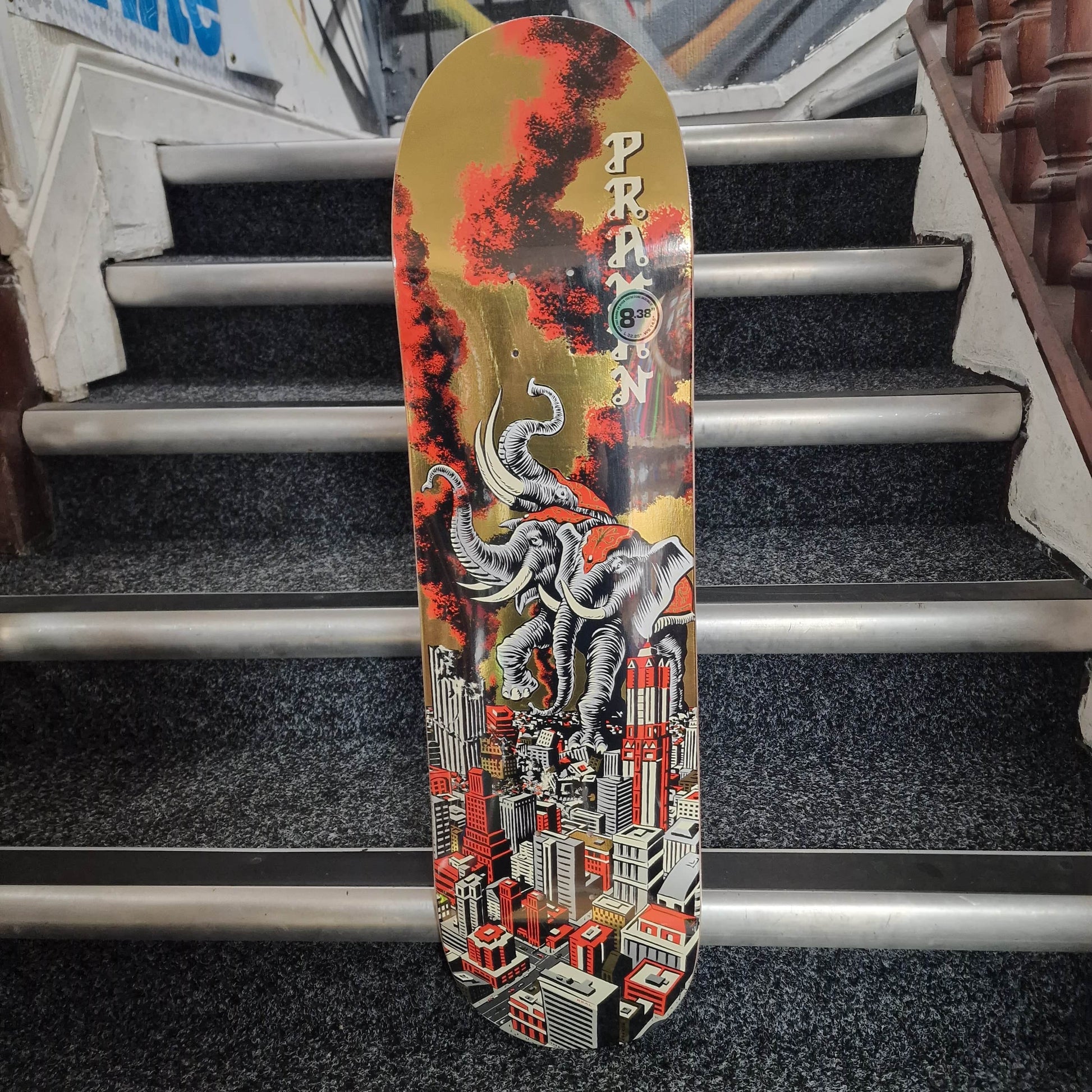Real Skateboards 8.38 Real Praman Rampage Ltd. Deck Gold 8.38" Skateboard Deck