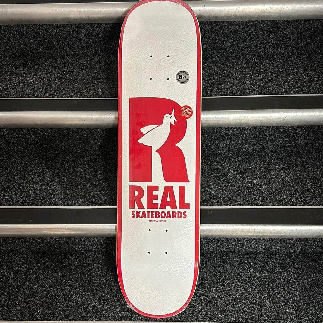 Real Skateboards 8.06 Real Renewal Doves 8.06" White Skateboard Deck