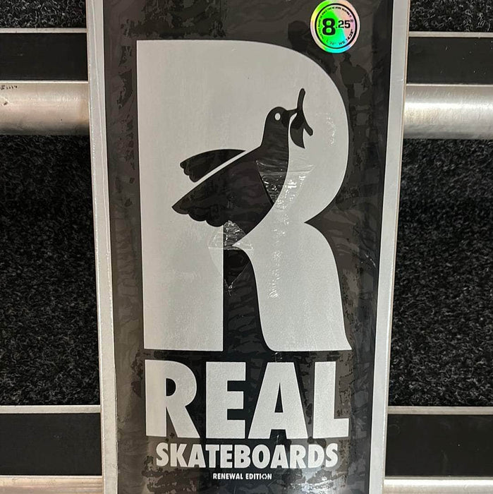 Real Skateboards 8.25 Real Renewal Doves 8.25" Skateboard Deck Black