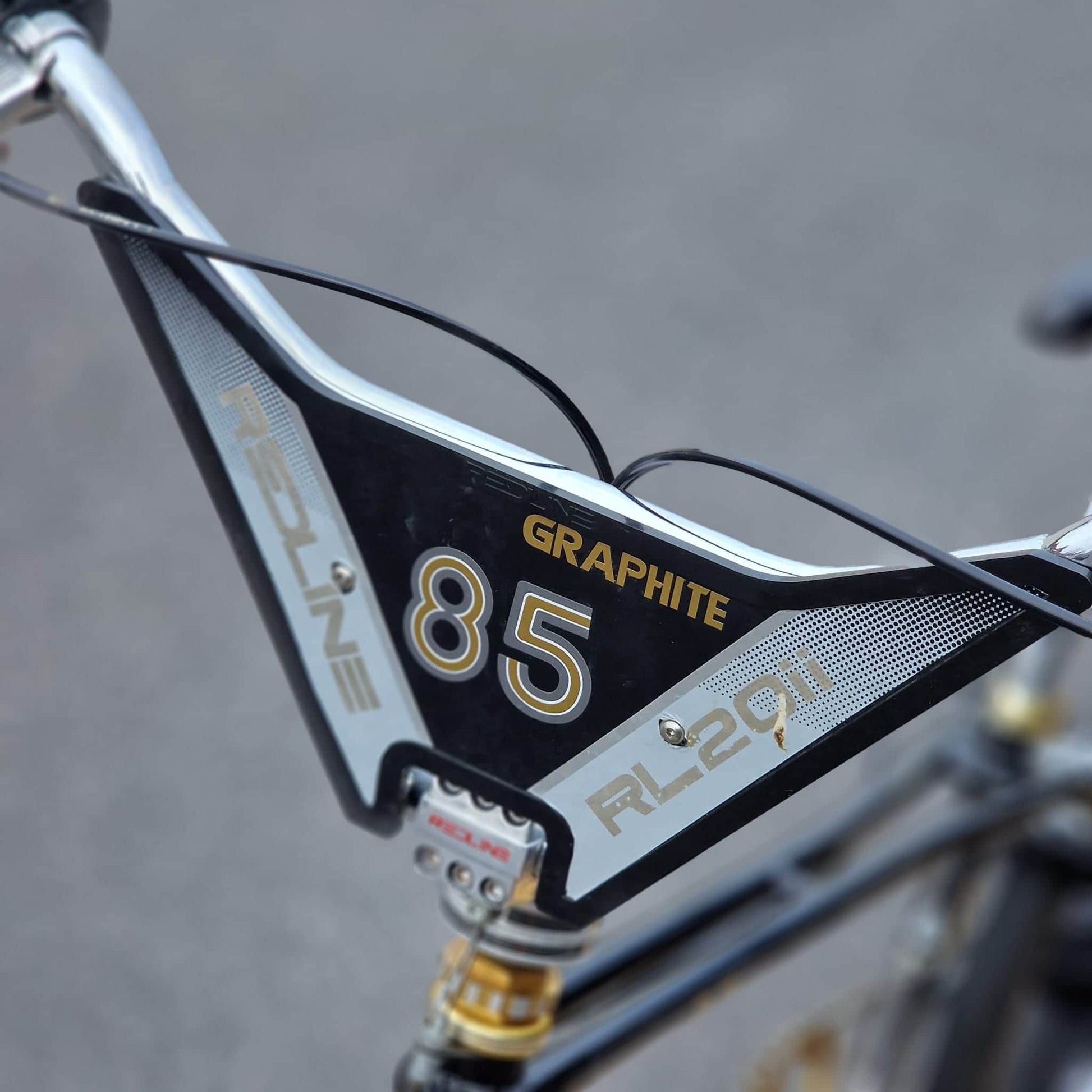 Redline Old School BMX Bikes Black / Chrome / Gold Redline 1985 RL20 II Prostyler Bike Black / Chrome / Gold Previously Owned