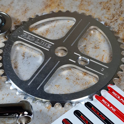 Redline Vintage Old School BMX 180mm Redline 401 Pinchless Flight Cranks with Techmatik BB