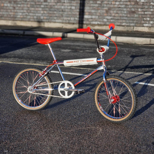 Redline Old School BMX Bikes Chrome/Red Redline Proline Custom Bike Chrome / Red