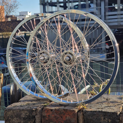 Redline Vintage Old School BMX Redline Vintage HP48 Wheelset Pair Chrome