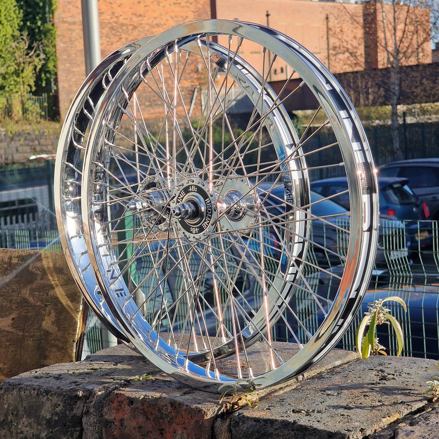 Redline Vintage Old School BMX Redline Vintage HP48 Wheelset Pair Chrome