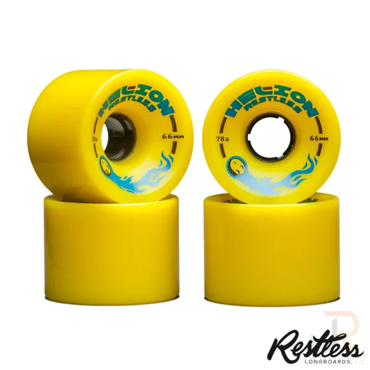 Restless Skateboards Yellow / 66mm Restless Helion 66mm Skateboard Wheels 78a Yellow