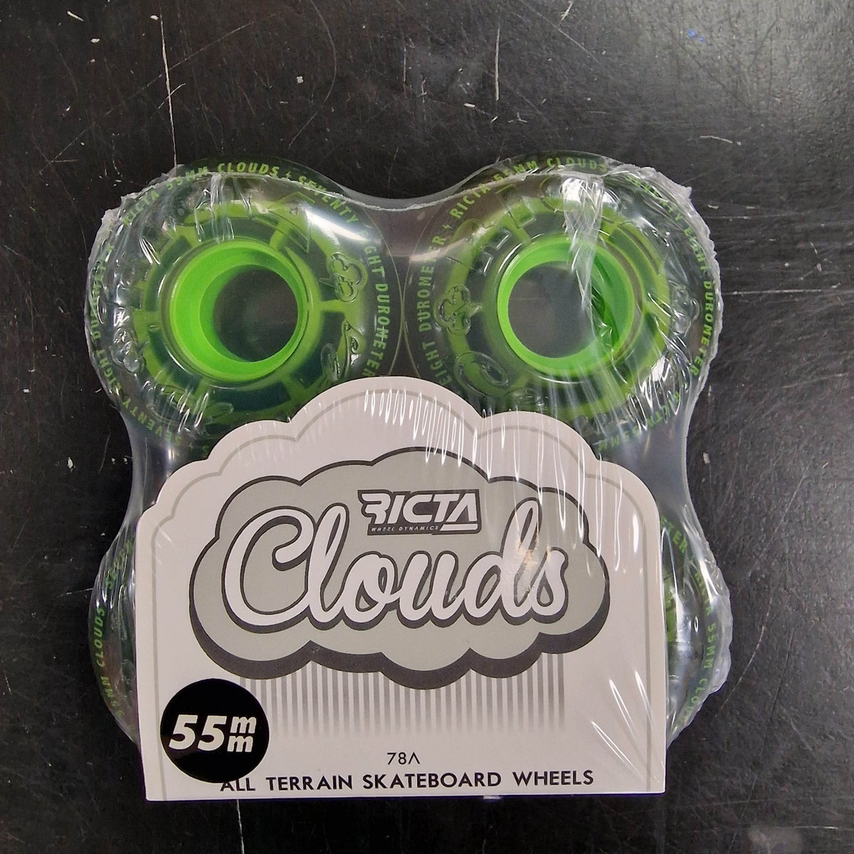 Ricta Skateboards Ricta Clouds Skateboard Wheels Transparent Green 55mm 78A