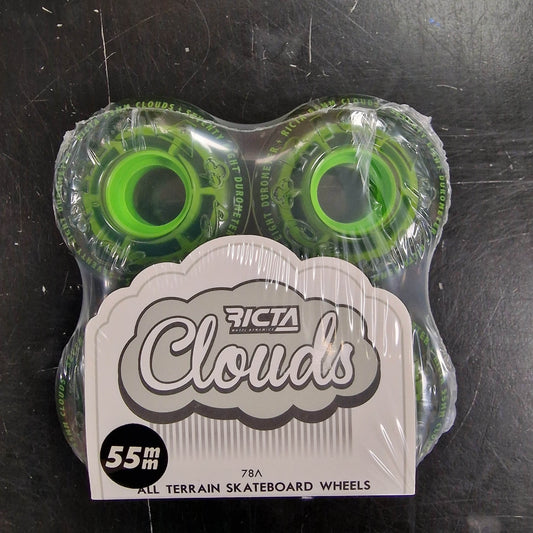 Ricta Skateboards Ricta Clouds Skateboard Wheels Transparent Green 55mm 78A