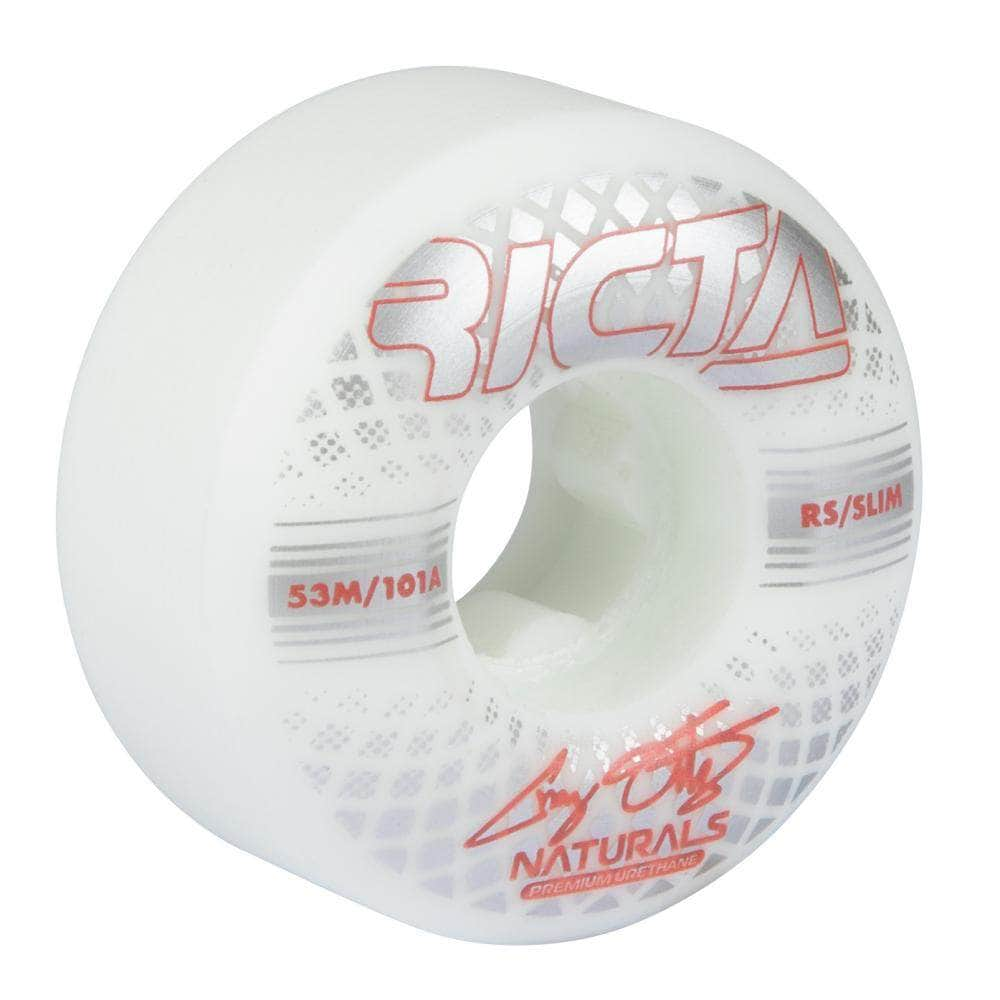 Ricta Skateboards White / 53mm Ricta Wheels Ortiz Ref Naturals Slim 101a 53mm White Skateboard Wheels