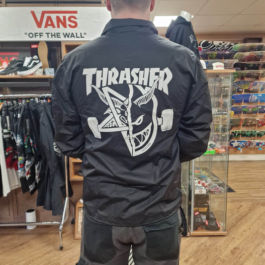 Thrasher x Spitfire Thrash & Burn Coach Jacket Black