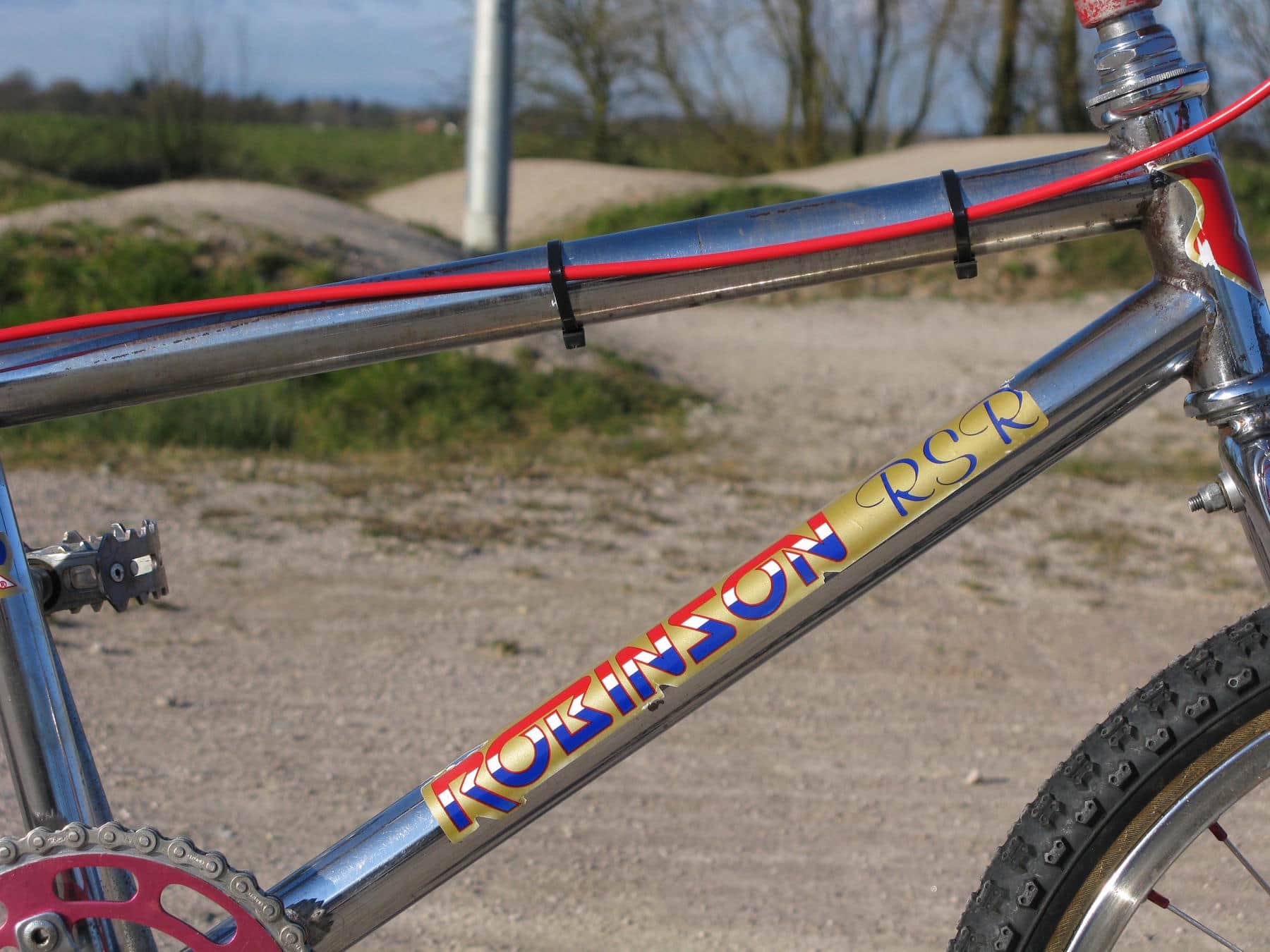 Robinson Old School BMX Robinson 1984 Frame Downtube Frame Sticker Gold NOS