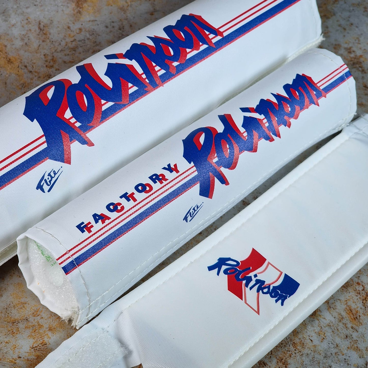 Flite Old School BMX White / 1.25" Robinson 1985-1986 Pad Set by Flite