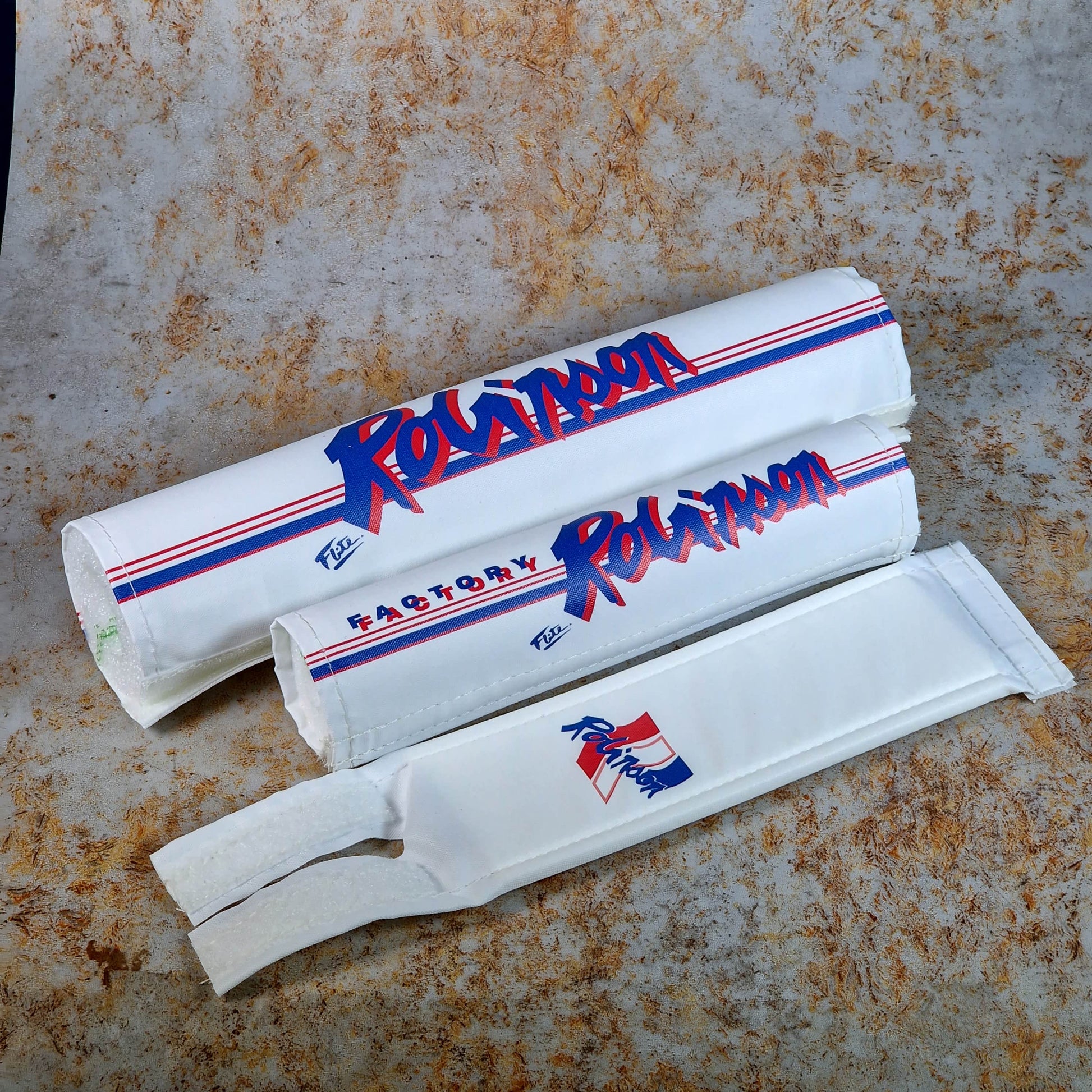 Flite Old School BMX White / 1.25" Robinson 1985-1986 Pad Set by Flite