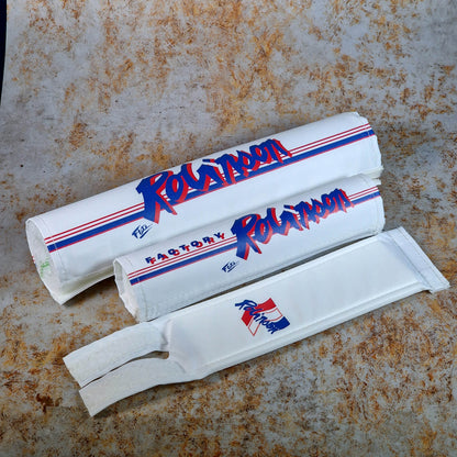 Flite Old School BMX White / 1.25" Robinson 1985-1986 Pad Set by Flite
