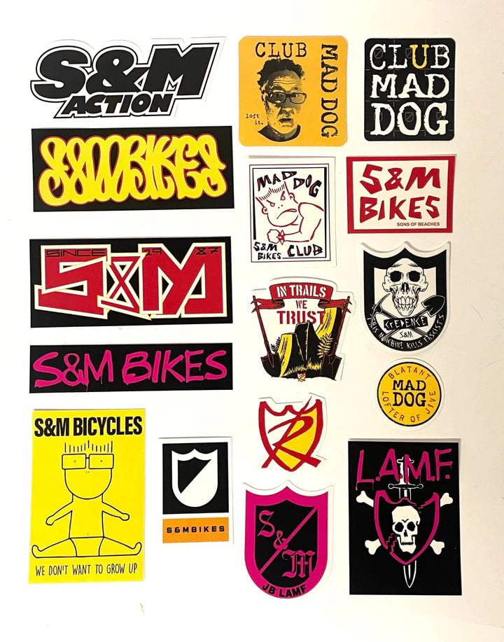 S&M Bikes S&M Bikes 16 Pack Stickers Spring 2024