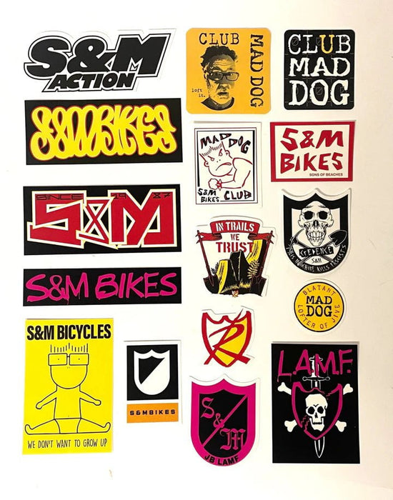 S&M Bikes S&M Bikes 16 Pack Stickers Spring 2024
