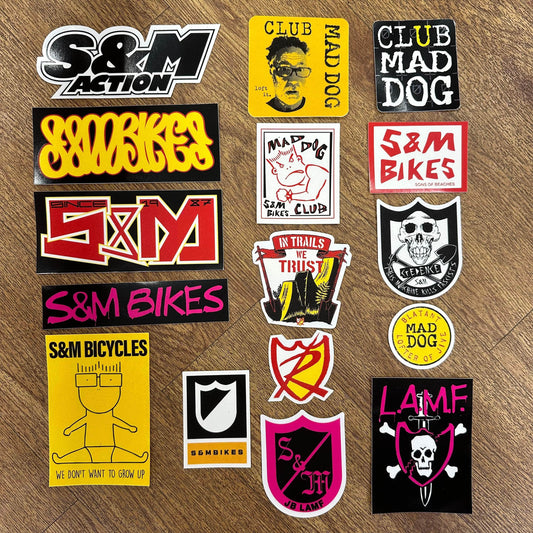 S&M Bikes Misc S&M Bikes 16 Pack Stickers Spring 2024