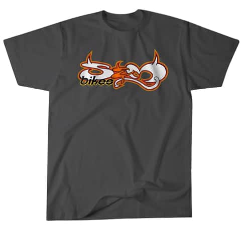 S&M Bikes Clothing & Shoes S&M Bikes Devil Letters T-Shirt Charcoal