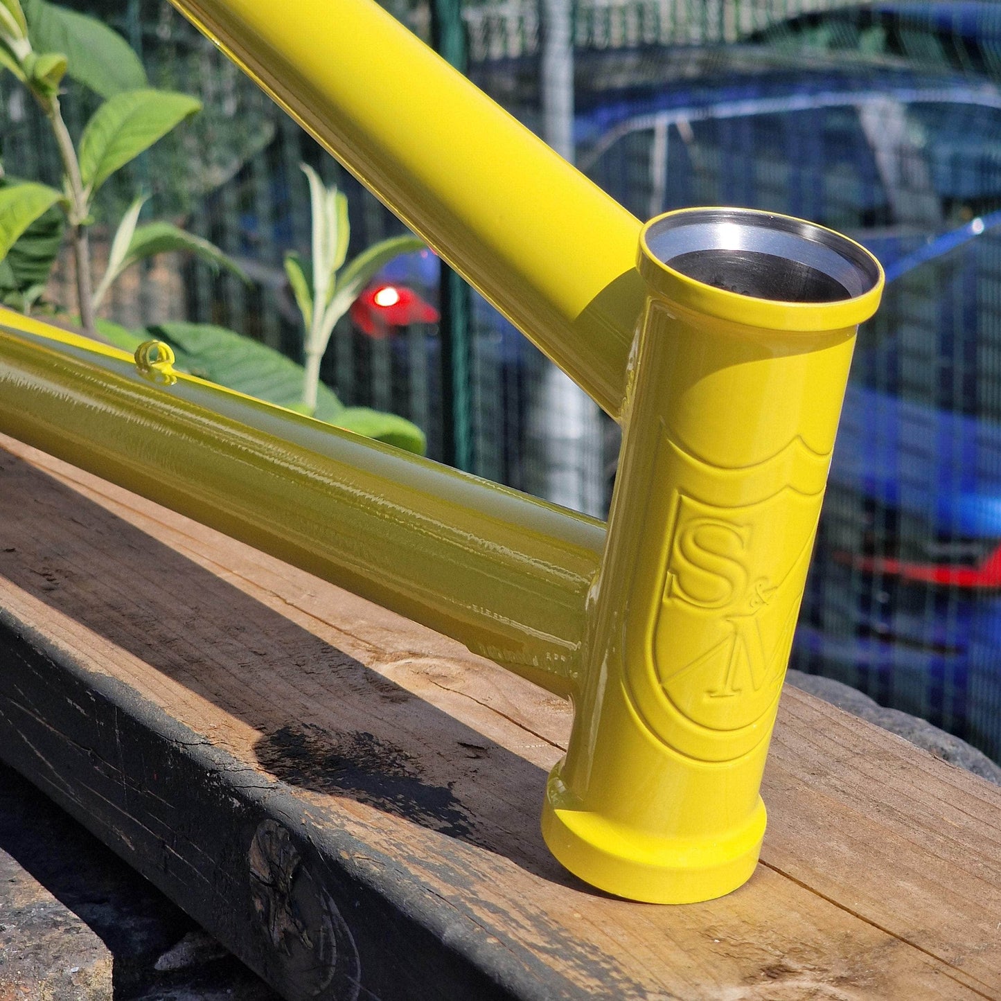 S&M Bikes BMX Parts S&M Bikes Mad Dog 990 Mount Frame Holmes Yellow