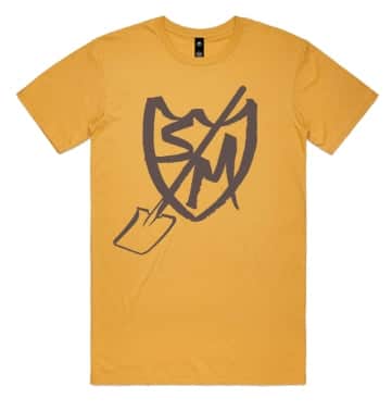 S&M Bikes Clothing & Shoes S&M Bikes Shovel Shield T-Shirt Mustard
