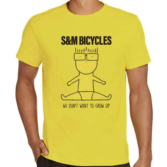 S&M Bikes Clothing & Shoes S&M Bikes We Don't Want To Grow Up T-shirt Yellow