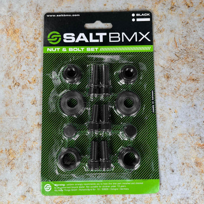 Salt BMX Parts Black Salt Nut and Bolt Hardware Set