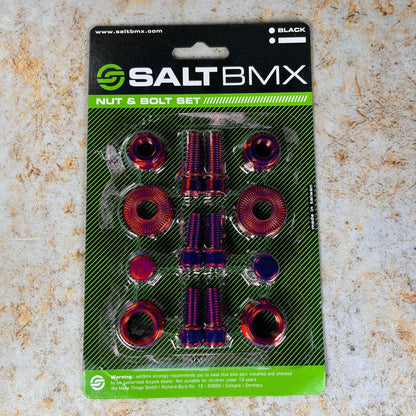 Salt BMX Parts Red Salt Nut and Bolt Hardware Set