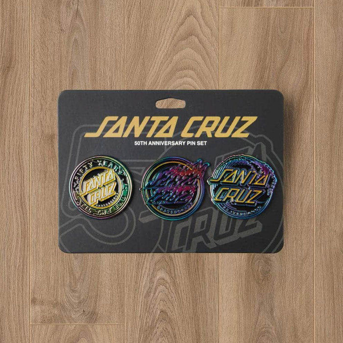 Santa Cruz Skateboards Santa Cruz 50th Anniversary Pin Badge Set of 3