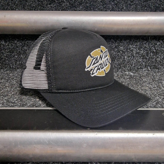 Santa Cruz Clothing & Shoes Black / Black Santa Cruz Broken Dot Meshback Cap Black / Black