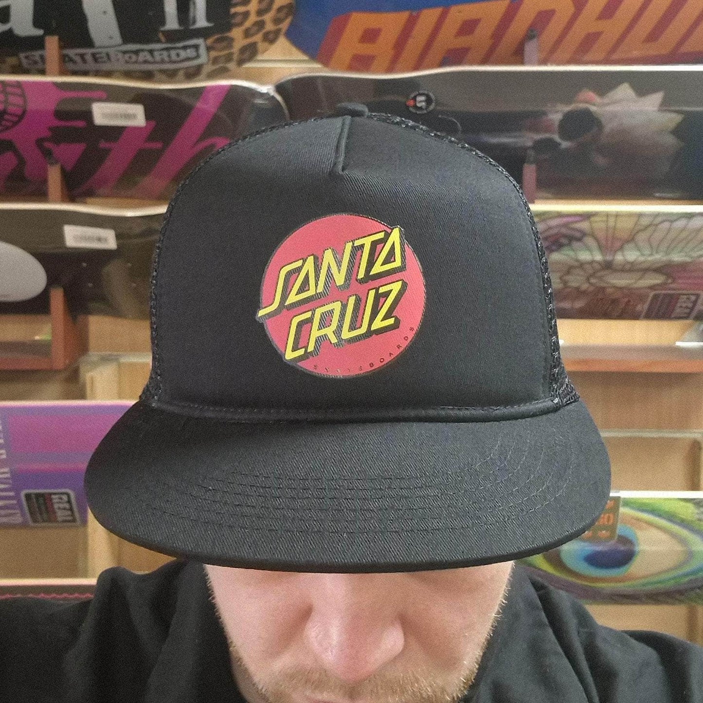 Santa Cruz Clothing & Shoes Black / Black Santa Cruz Classic Dot Mesh Cap Black / Black