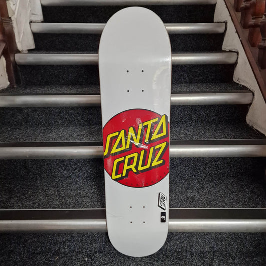 Santa cruz Skateboards 8.0 Santa Cruz Classic Dot White 8" Skateboard Deck