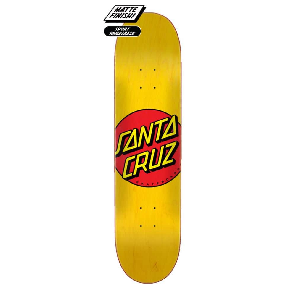 Santa Cruz Skateboards 7.75 Santa Cruz Classic Dot Yellow 7.75" Skateboard Deck
