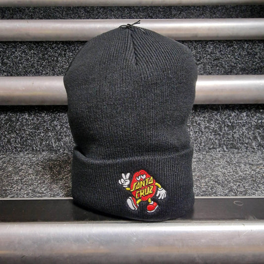 Santa Cruz Clothing & Shoes Black Santa Cruz Dot Guy Beanie Black