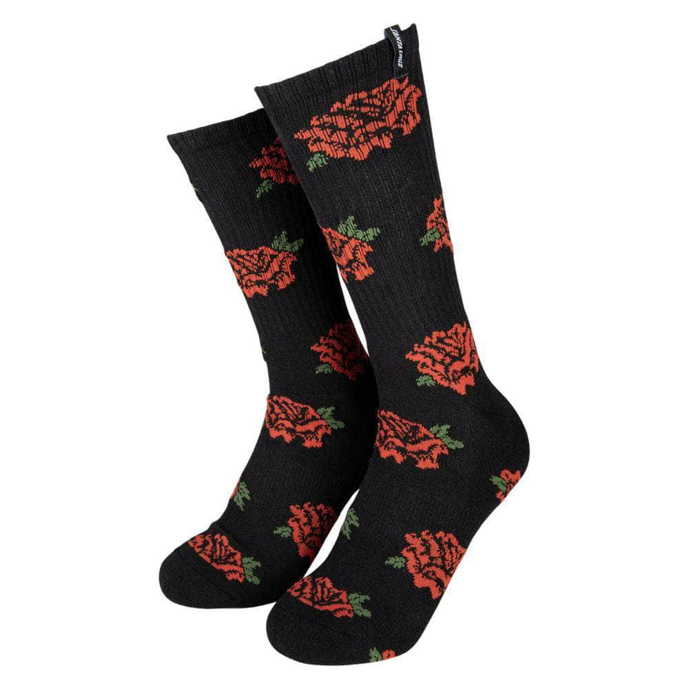 Santa Cruz Clothing & Shoes Black / UK 8-11 Santa Cruz Dressen Roses Socks Black