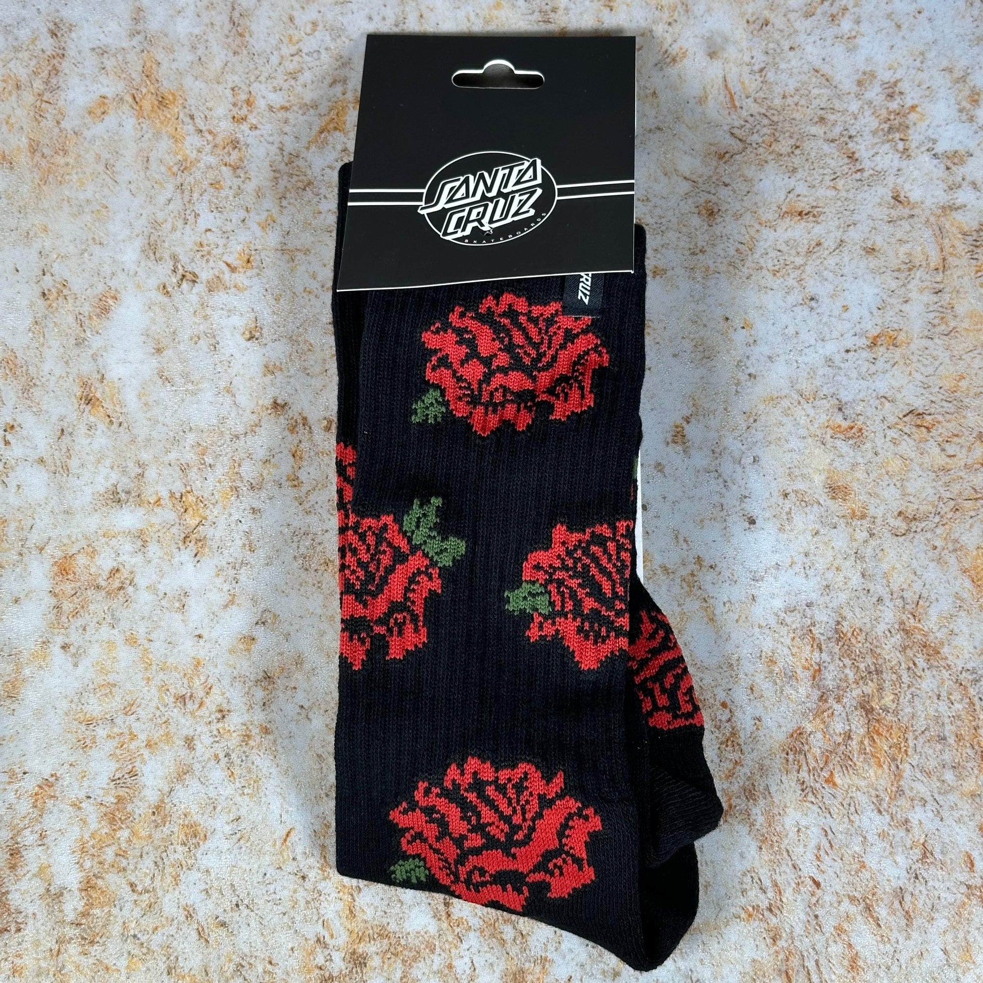 Santa Cruz Clothing & Shoes Black / UK 8-11 Santa Cruz Dressen Roses Socks Black