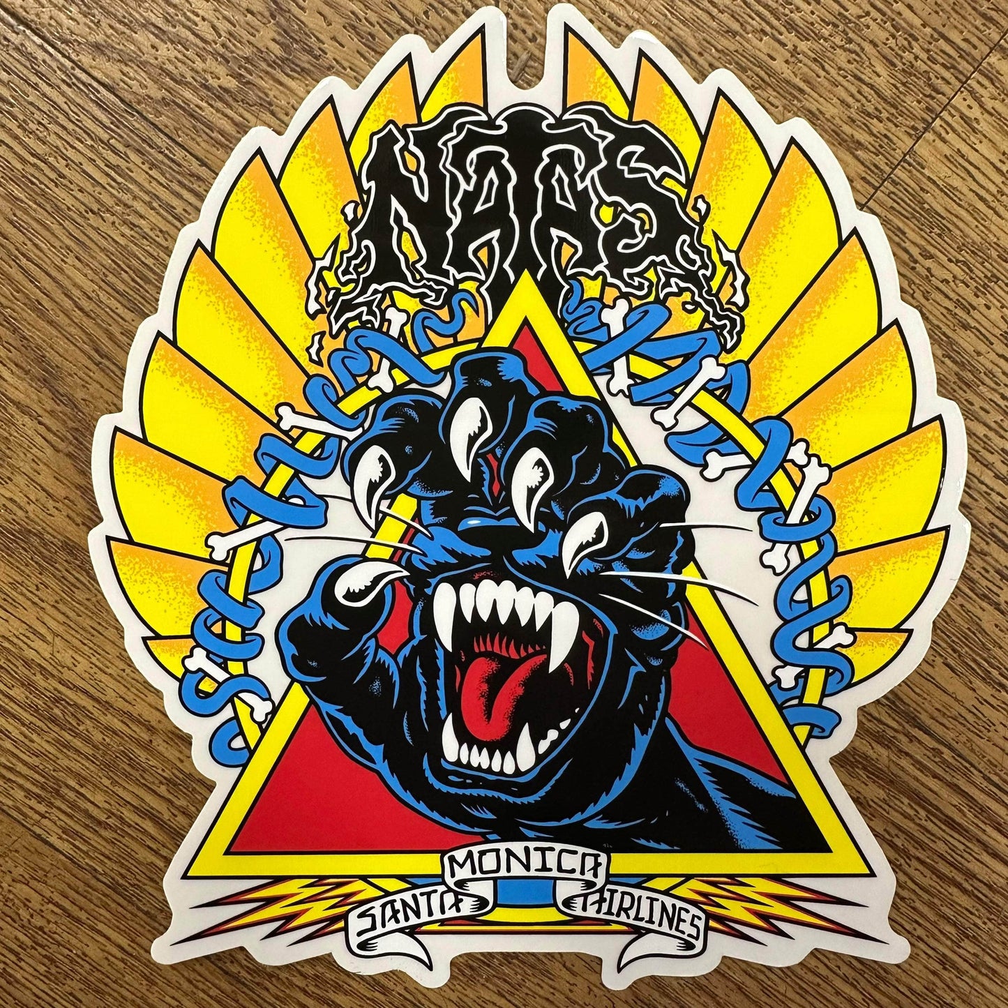 Santa Cruz Skateboards Santa Cruz Natas Screaming Panther Sticker 5.25"