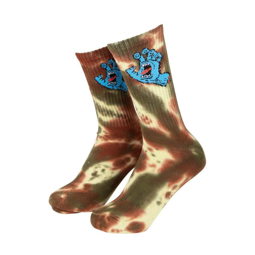 Santa Cruz Clothing & Shoes UK 8-11 / Green Glow Tie Dye Santa Cruz Screaming Hand Tie Dye Socks Green Glow