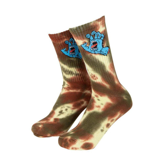 Santa Cruz Clothing & Shoes UK 8-11 / Green Glow Tie Dye Santa Cruz Screaming Hand Tie Dye Socks Green Glow