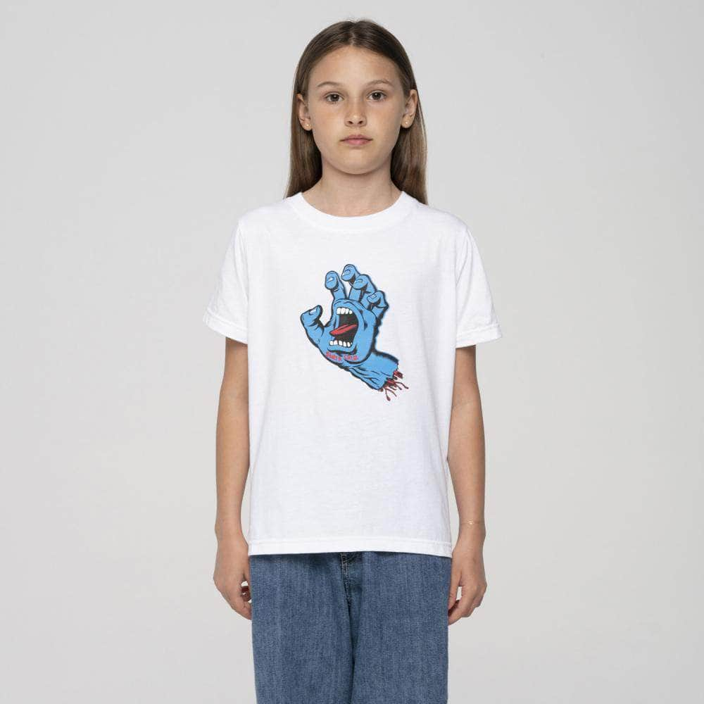 Santa cruz Clothing & Shoes Santa Cruz Screaming Hand Youth T-shirt White